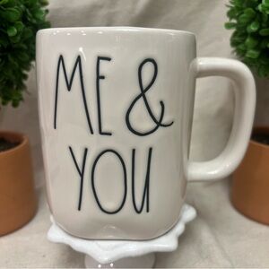 Rae Dunn White Ceramic Dining Mug ME & YOU
